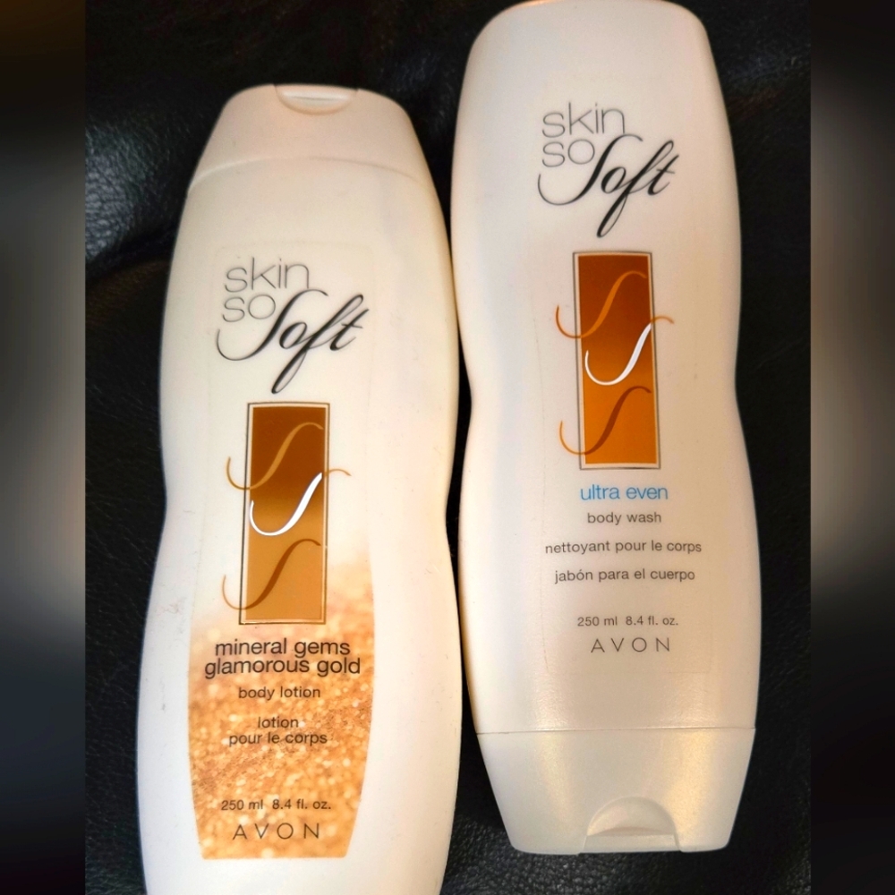 Avon Skin So Soft Mineral glow Lotion and Ultra Even Wash